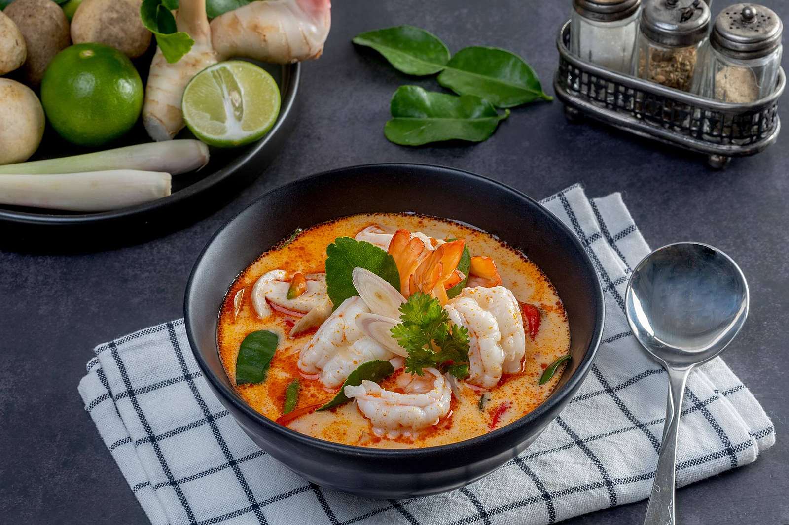 Tom Yum Shrimp (ต้มยำกุ้ง) - Classic spicy and sour Thai soup